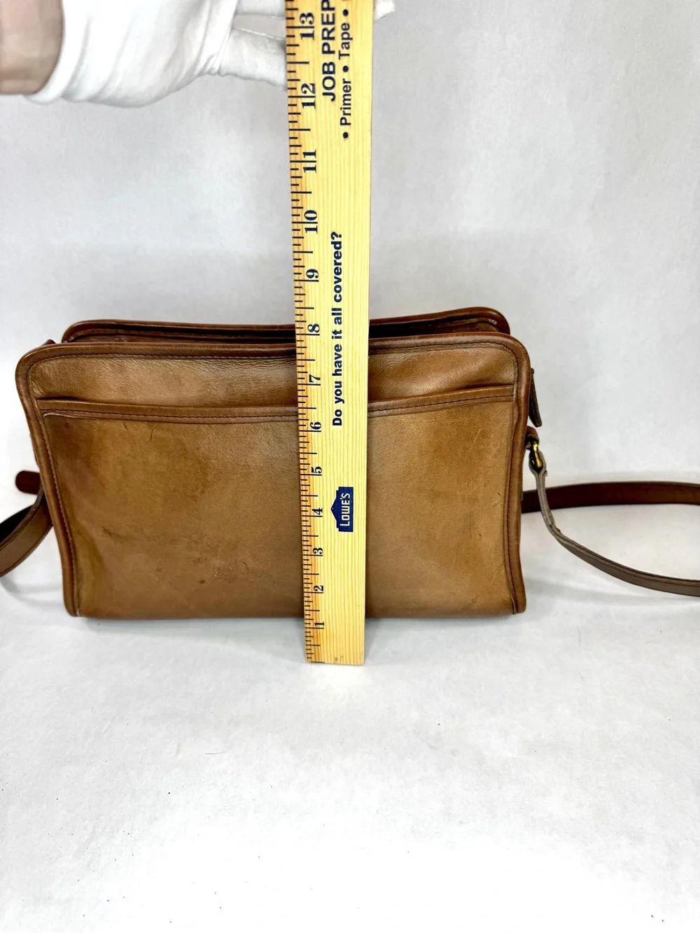 Coach Tan Leather Messenger Bag